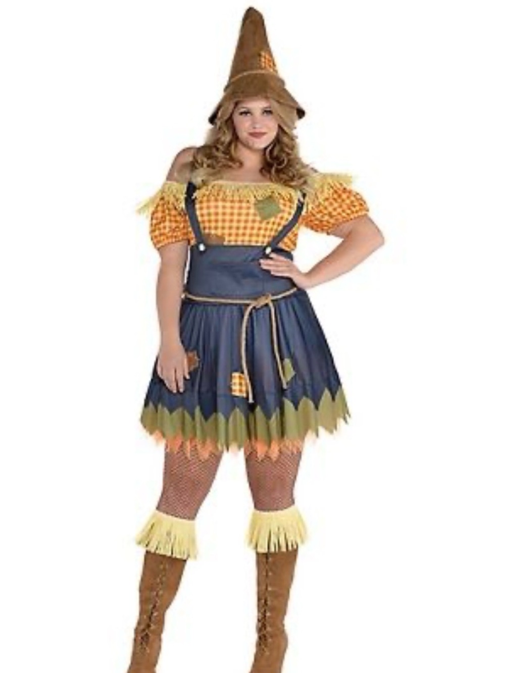 Scarecrow Costume with Hat Women’s Large Halloween